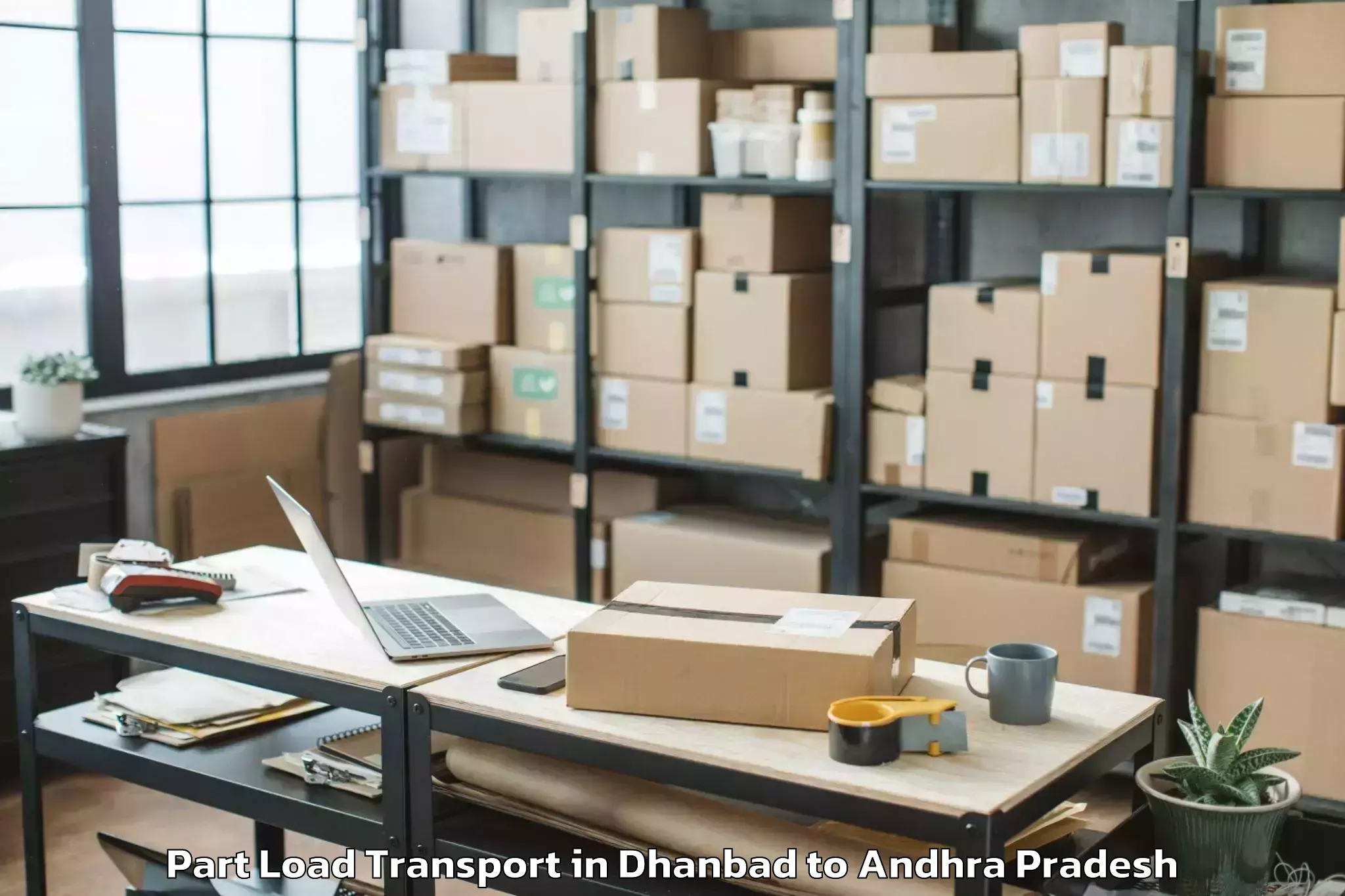 Book Dhanbad to Tripuranthakam Part Load Transport Online